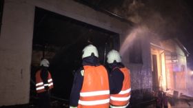 Feuer In Gleistal Agrar In Golmsdorf Bei Jena 00045